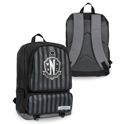 Image of Blue Sky Studios Wednesday Backpack, Large School &amp; Travel Bag for Kids Teens Adults, Adjustable Straps, Licensed Merchandise Nevermore