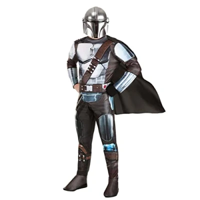 Image of STAR WARS Deluxe Adult Mandalorian Costume, Mens Halloween Costume Officially Licensed 2X