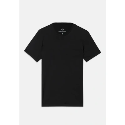 Image of Armani Exchange Men&#039;s Pima Small Logo T Shirt, Black (Black 1200), XX Large