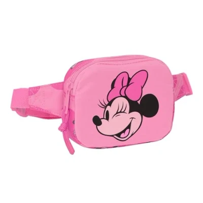 Image of Safta MINNIE MOUSE LOVING Children&#039;s Waist Bag, Ideal for Young People and Children of Different Ages, Comfortable Versatile, Quality Resistance, 14 x 4 11 cm, pink, Estándar, Casual
