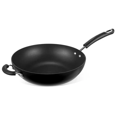 Image of Circulon Total Hard Anodised Stirfry W/Hh 30Cm, Black