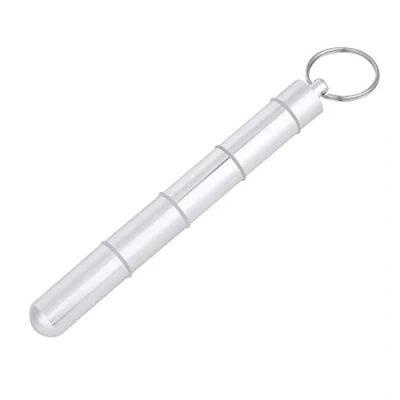 Image of Drug Holder, Aluminum Alloy Keychain Pill Holder Waterproof Key Chain Container with Ring for Outdoor Activities Daily Use (5 Cases)