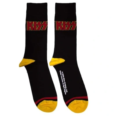 Image of Rock Off officially licensed products KISS Red Band Logo Single Stripe Ankle Socks One Size