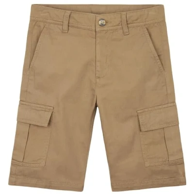 Image of CityComfort Boys Cargo Shorts with Pockets, Breathable Cotton Summer (Beige, 9 10 Years)