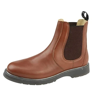 Image of Grafters, M186BT 7 Leather Gusset Chelsea Boot Tan size UK