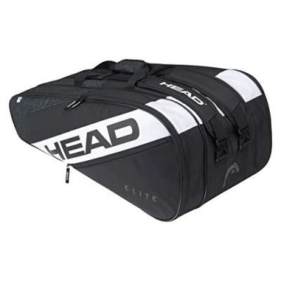 Image of HEAD Elite 12R racket bag, Black/White, One Size