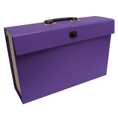 Image of Cathedral Products 21 Pocket Cardboard Expanding File Case Purple