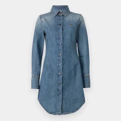 Image of Vivienne Westwood Consuelo Dress Denim dress, Women&#039;s, Size: 14, Blue