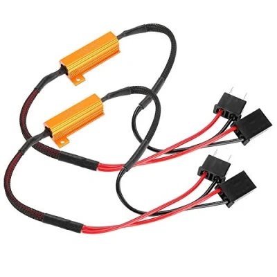 Image of For Canbus Resistor 2Pcs Car Led Decoders, Load Replacement H7 Headlight Anti Hyper Flash No Error Wiring Abs + Metal