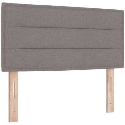 Image of vidaXL LED Headboard Lines Design Taupe 90 cm Fabric