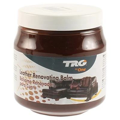 Image of TRG The One Leather Renovating Balm, wax based cream, cleanses and nourishes leather, London Tan, 300 ml
