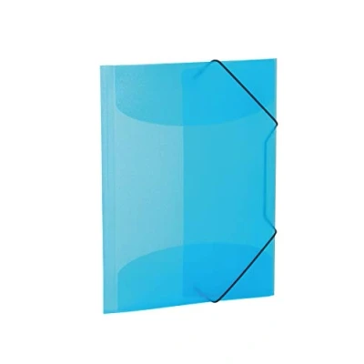 Image of HERMA Elastic Folder Translucent in Light Blue, A3, Sturdy Plastic, with 3 Inner Flaps, 1 Span