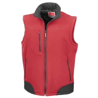 Image of Result R123A Softshell Bodywarmer Red/Black, Large