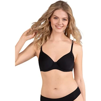 Image of Naturana Women&#039;s Padded Spacer Bra, Black, 36B
