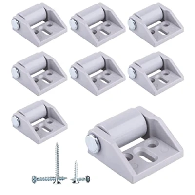 Image of (Pack of 8 pcs) Small 15 mm Furniture Castors, Rubber Wheels, Fixed Casters, Non Swivel One Direction Wheel With Mounting Plate, Screws Included (8)