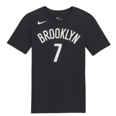 Image of NIKE Unisex Tshirt NBA Jersey Brooklyn (Black, 13 15 Years)