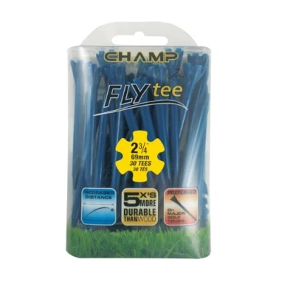 Image of Champ Golf Fly Tee 30 Pack Blue, 70mm