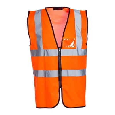 Image of Blackrock Hi Vis Orange Executive Sleeveless Vest Waistcoat, Men&#039;s and Women&#039;s Full Length Zip, Lightweight, Reflective High Visibility Safety Wear, Fully EN Certified XL