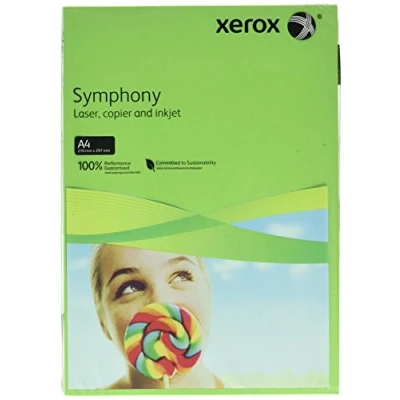 Image of Xerox Symphony Intensive 003R94279 Coloured Paper for Photocopiers and Printers / DIN A4 160 g/m² Pack of 250 Sheets Dark Green
