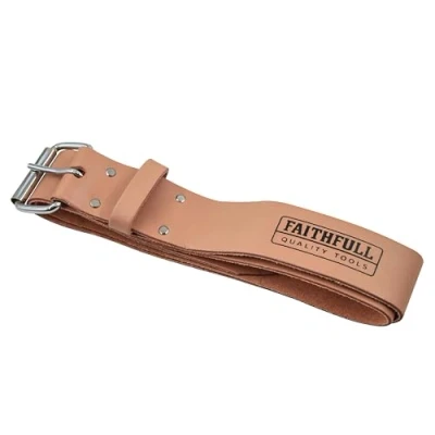 Image of Faithfull FAILB134 Heavy Duty Leather Belt 45mm and 1.3/4 inch, Beige