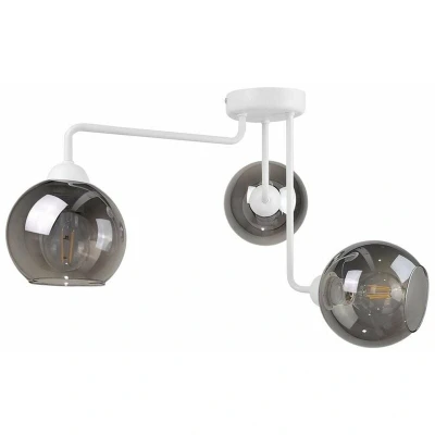 Image of Cosmo Multi Arm Semi Flush Ceiling Light White, 50cm, 3x E27