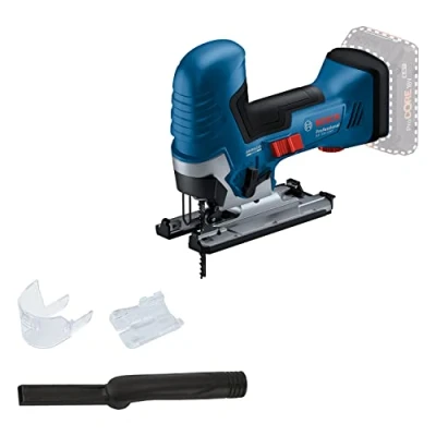Image of Bosch Professional 18V System Cordless Jigsaw GST 125 S (Ideal for Curved and Cross cuts, SDS Blade Holder, incl. 1 x Blade, Dust Extraction Set)