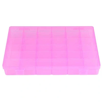 Image of TOPINCN 36 Slots Plastic Organizer Box Adjustable Compartment Grids Jewelry Beads Removable Dividers Storage