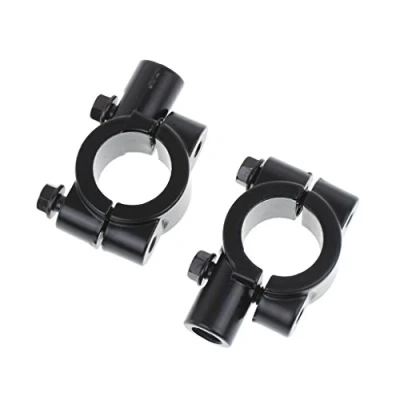 Image of HDBUBALUS Motorcycle 8mm Mirror Bracket Handlebar Mirrors Clamp Mount Brackets Support 2 Pcs