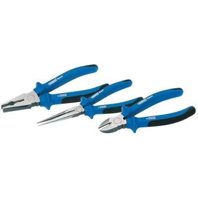 Image of Draper Heavy Duty Soft Grip Pliers Set (3 Piece)