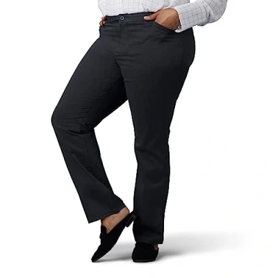 Image of LEE Women&#039;s Plus Size Relaxed Fit All Day Straight Leg Pant, Charcoal Heather, 30 Long