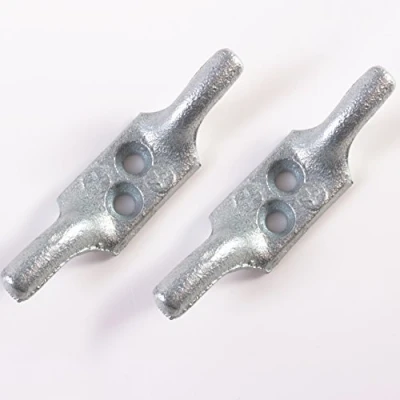 Image of 2X Strong Metal Galvanised Cleat Hooks 75mm