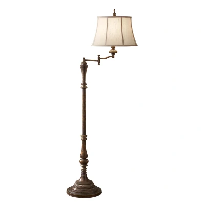 Image of Gibson 1 Light Floor Lamp Antique Brown, E27