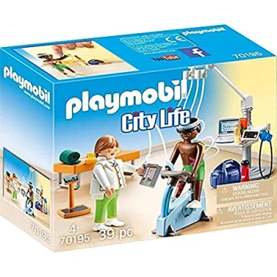 Image of Playmobil 70195 City Life Hospital Physiotherapist, for Children Ages 4+, Fun Imaginative Role Play, PlaySets Suitable 4+