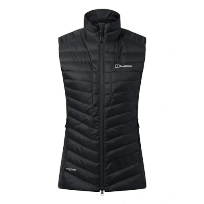Image of Berghaus Women&#039;s Tephra Stretch Reflect 2.0 Down Vest Jacket Flattering Fit Lightweight Packable Puffer Jacket, Black, 14