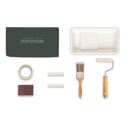 Image of Rust Oleum Ready to Roll Eco Paint Kit (Small) Kitchen Tile Satin Moody Darks