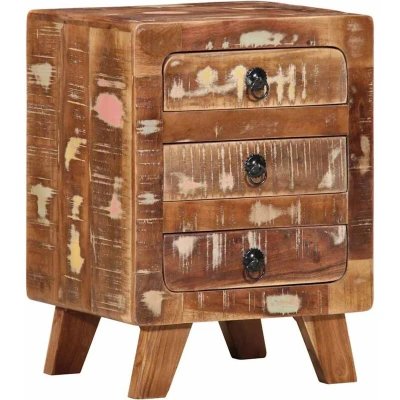 Image of vidaXL Bedside Cabinet 37x32x50 cm Solid Wood Reclaimed