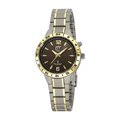 Image of ETT Eco Tech Time Funk Solar ELT 11448 21M Women&#039;s Analogue Watch with Titanium Strap, Bracelet