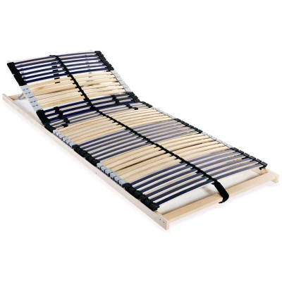 Image of vidaXL Slatted Bed Base without Mattress with 42 Slats 7 Zones 70x200 cm