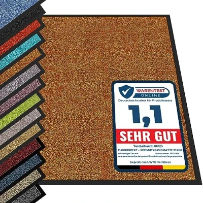 Image of etm Non slip Dirt Trapper Mat Absorbent Heavy duty Entrance for Indoor and Outdoor (Brown, 135 x 200 cm) Washable Door Barrier Front Doormat