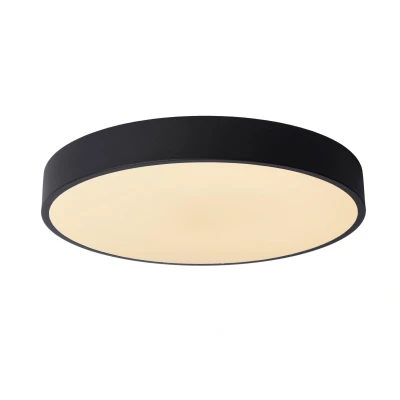 Image of Unar Modern Flush Ceiling Light Ø 39.5cm LED Dim. 1x24W 2700K 3 StepDim Black