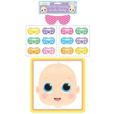 Image of Henbrandt Baby Shower Party Game Pin The Dummy Pacifier On