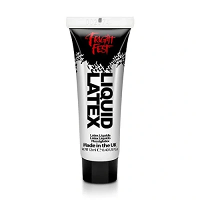 Image of Liquid Latex by Fright Fest 12ml SFX Make up for Halloween, works with Fake Blood &amp; Face Paint Special Effects