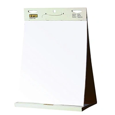 Image of 2XTabletop Self Stick Flipchart Pad, 20 Sheets 70 gr/m² Paper, 58,5 x 50 cm