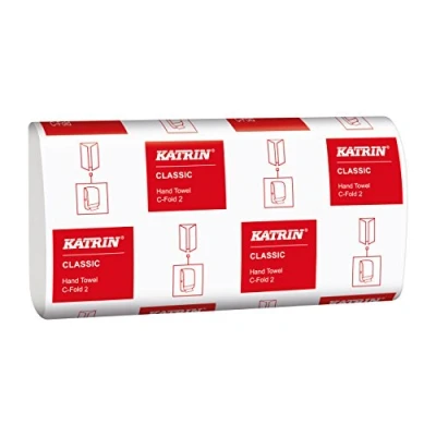Image of Katrin 343275 Classic quality C Fold hand towels, 2 Ply, white (Pack of 2250)