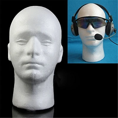 Image of Steellwingsf Male Mannequin Styrofoam Foam Manikin Head Model Wig Glasses Hat Display Stand