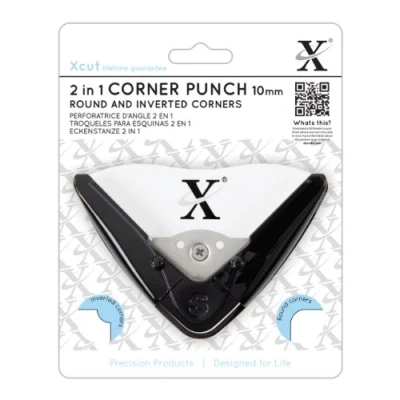 Image of Xcut Corner Punch 2 In 1 10mm Radius, Easy To Use Puncher Create Designs On Craft Makes For Paper, Thin Card, Supplies