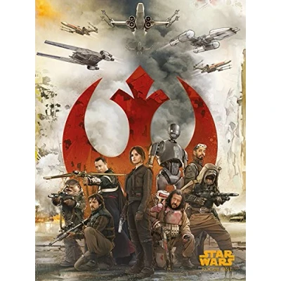 Image of Pyramid International &quot;Rebels Star Wars Rogue One Canvas Print, Multi Colour, 60 x 80 cm