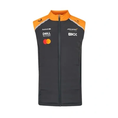 Image of McLaren F1 Team Padded Gilet, 2025 Collection, Official Racing Vest, Grey and Orange (UK, Alpha, M, Regular, Grey)