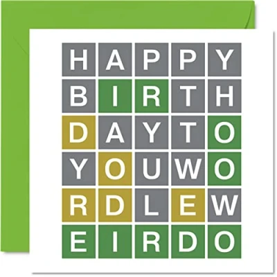Image of Funny Birthday Cards for Men Women Word Puzzle Quiz Weirdo Rude Card Him Her Mum Dad Brother Sister Son Daughter Grandad, 145mm x Joke Offensive Humour Banter Greeting