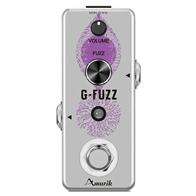 Image of Amuzik Vintage Fuzz Guitar Effects Pedal G Analog Effect for Electric Mini Size True Bypass